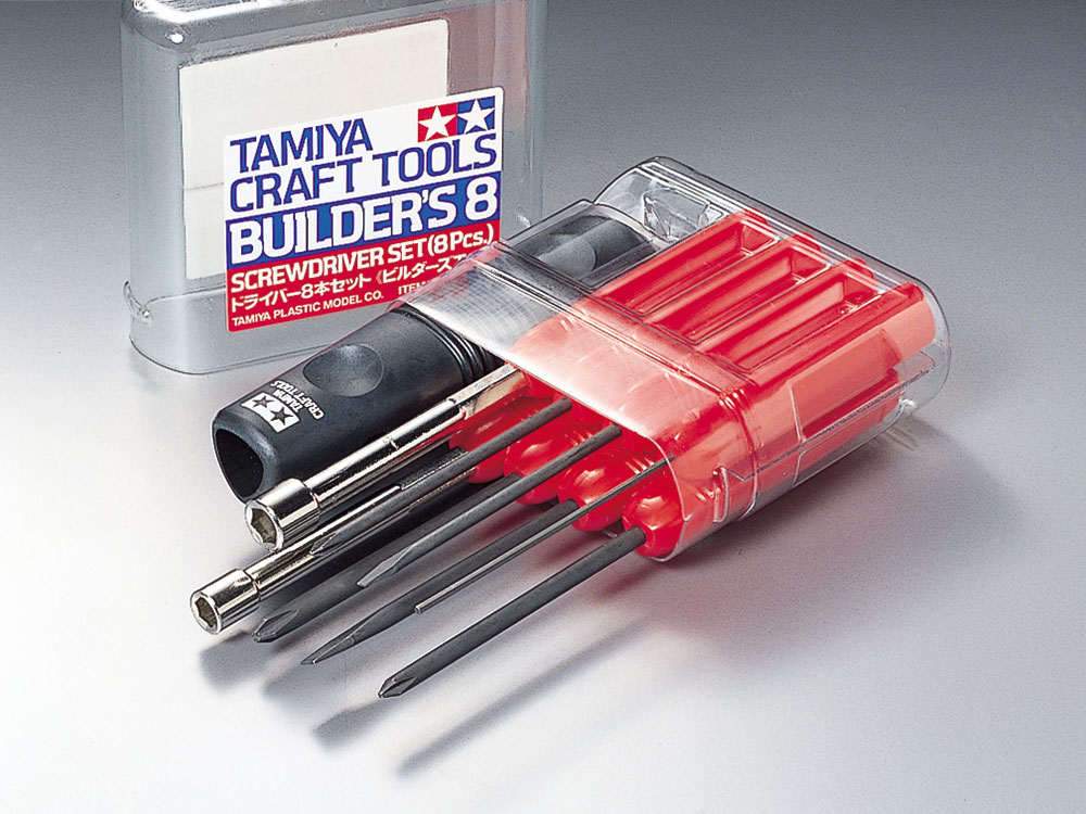 Tamiya Craft Tools Series Builder's 8 Screwdriver Set (8 Pcs