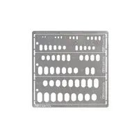 Tamiya Craft Tools Series Modelling Template (Rounded Rectangles, 1-6mm) For Advanced Users