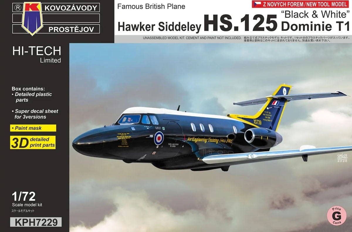 1/72 Scale Model Kit - Airliner / Hawker Siddeley HS.125