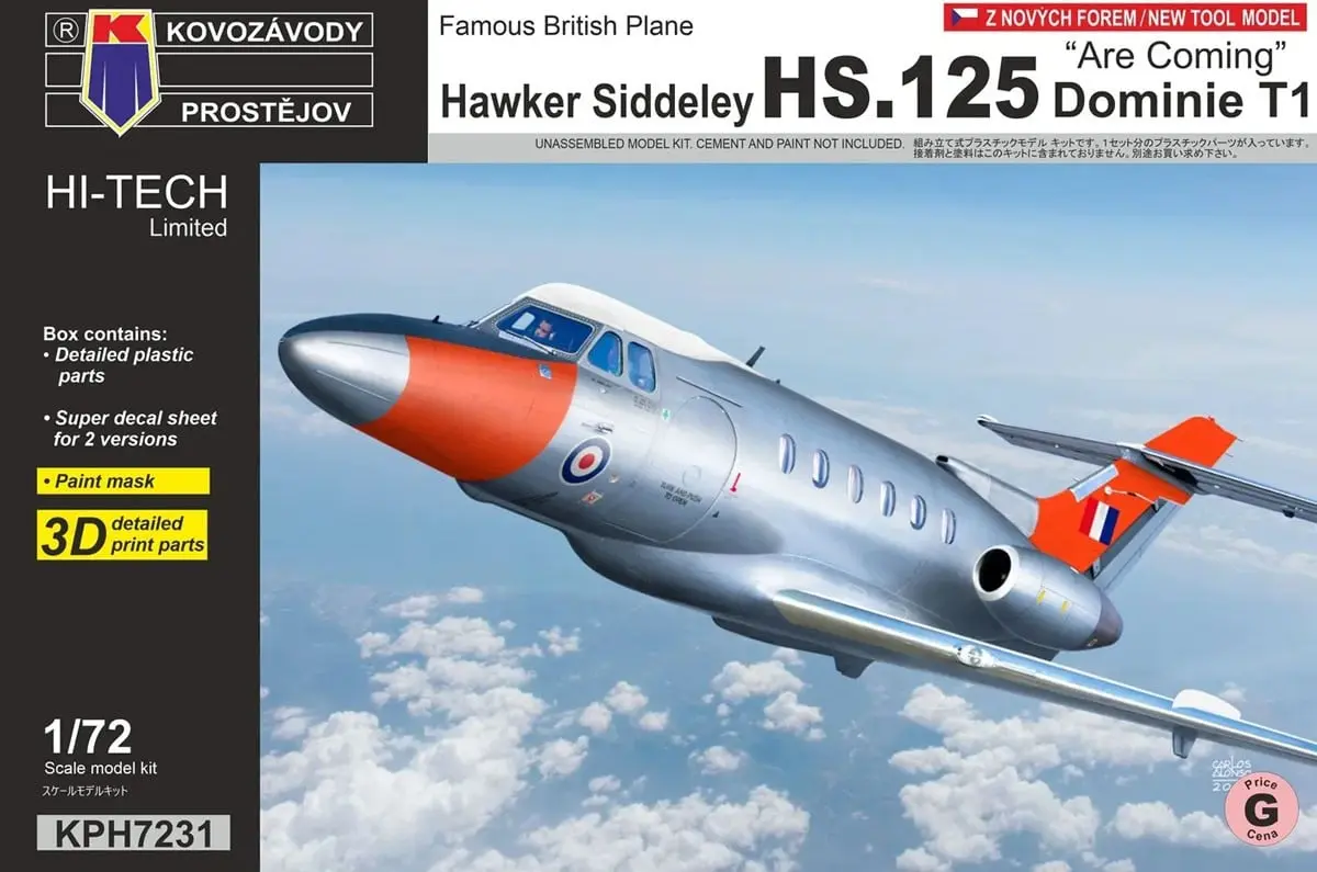 1/72 Scale Model Kit - Airliner / Hawker Siddeley HS.125