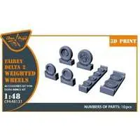 1/48 Scale Model Kit - Wheel Set - Detail-Up Parts / Fairey Delta 2