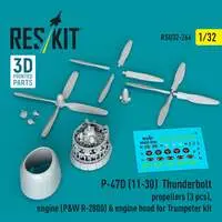 1/32 Scale Model Kit - Detail-Up Parts / P-47 Thunderbolt
