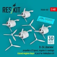 1/48 Scale Model Kit - Detail-Up Parts / Consolidated B-24 Liberator
