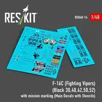 1/48 Scale Model Kit (F-16C (ブロック30、40、42、50、52) w/データステンシルデカール)