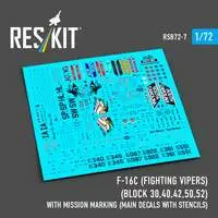 1/72 Scale Model Kit (F-16C (ブロック30、40、42、50、52) w/データステンシルデカール)