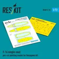 1/72 Scale Model Kit (F-16 (単座型) 塗装マスクシール (ハセガワ用))