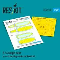 1/72 Scale Model Kit (F-16 (単座型) 塗装マスクシール (レベル用))