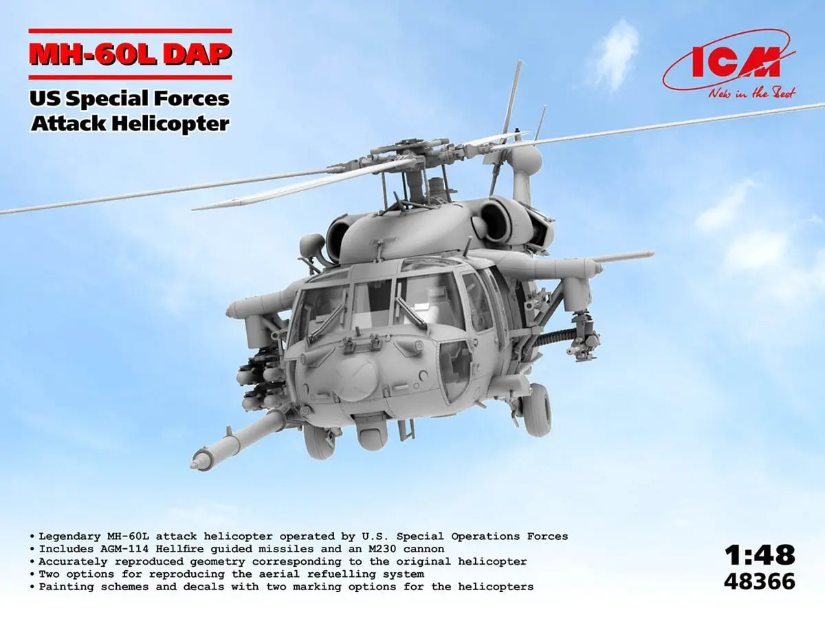 1/48 Scale Model Kit - Attack helicopter / MH-60L Black Hawk