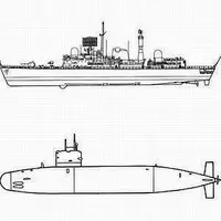 1/700 Scale Model Kit - Nuclear submarine