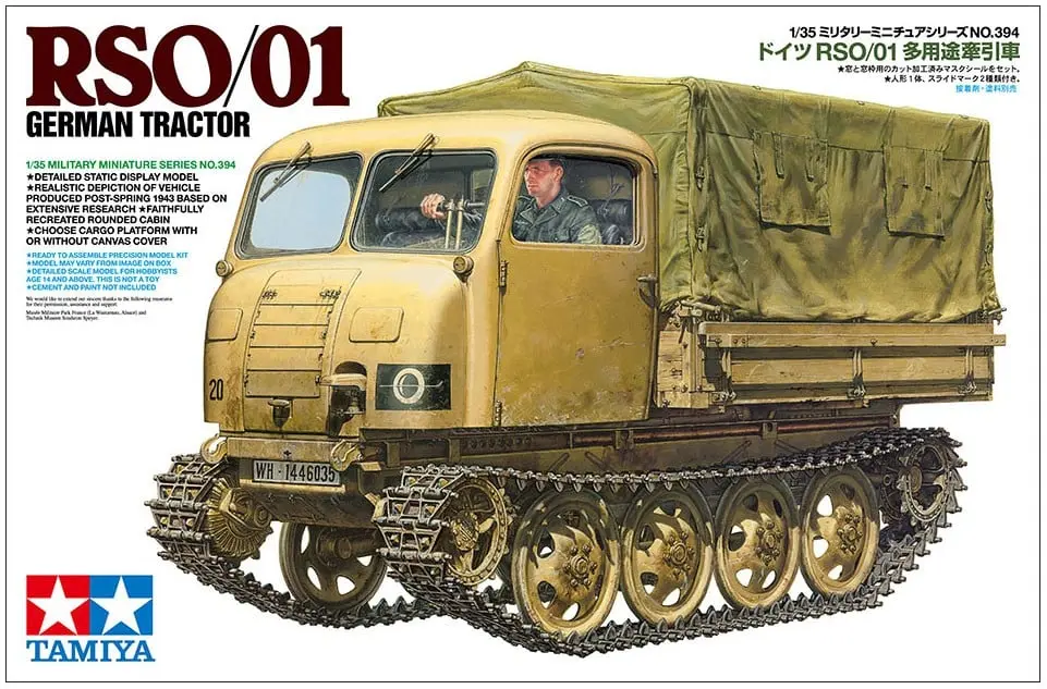 1/35 SCALE GERMAN TRACTOR RSO/01 Model Kit