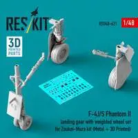 1/48 Scale Model Kit - Wheel Set - Detail-Up Parts / F-4