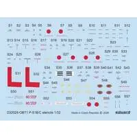1/32 Scale Model Kit - Etching parts / North American P-51 Mustang